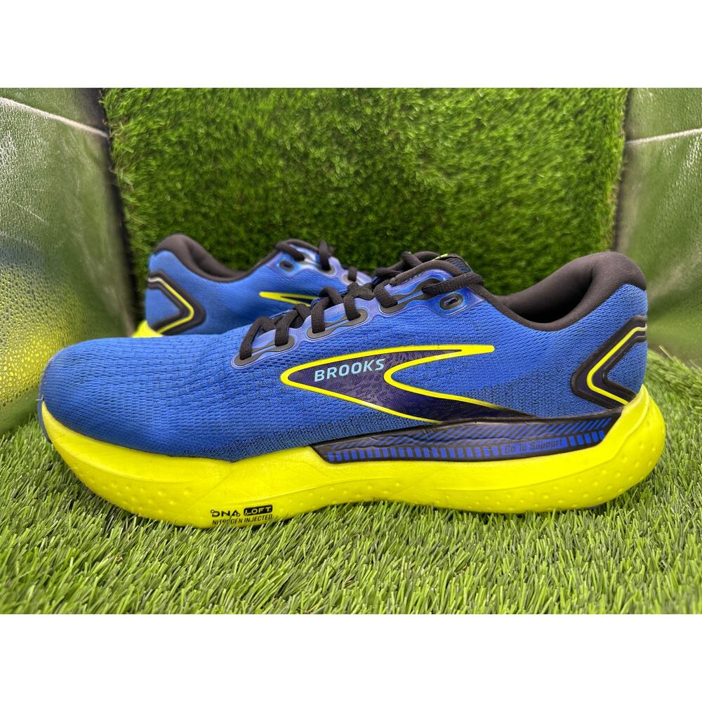 Brooks Glycerin GTS 21 1104201D429 Athletic Sneaker Men's 13D Blue Knit Jogging - Picture 9 of 13
